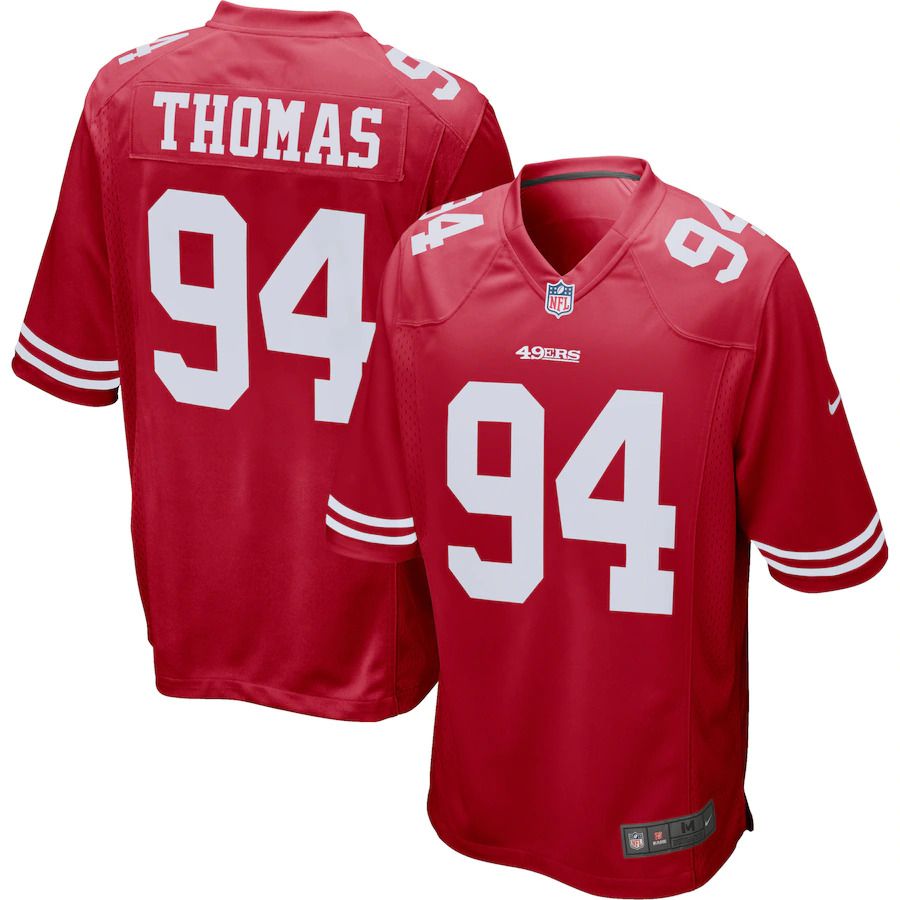 Men San Francisco 49ers 94 Solomon Thomas Nike Scarlet Player Game NFL Jersey
